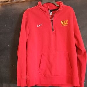 LEAVING SOON Nike Red Zaragoza Quarter-Zip Pullover